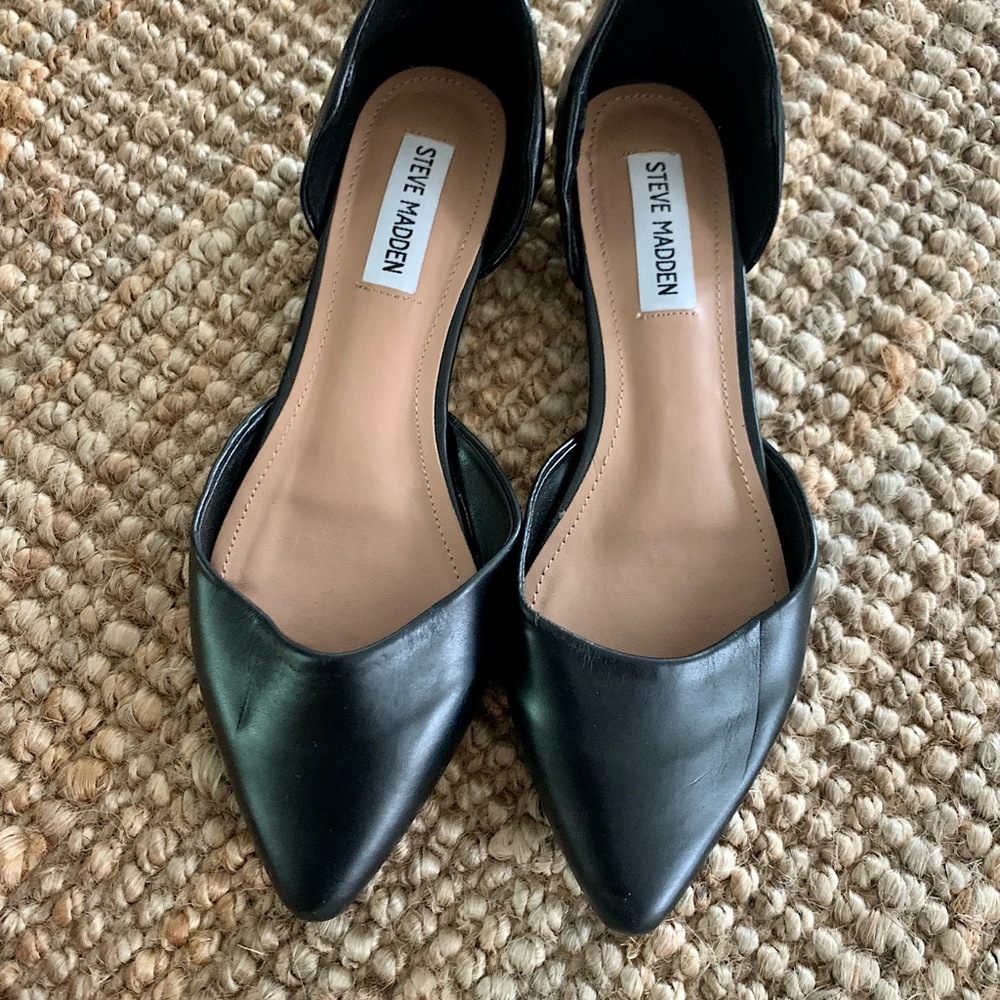 Black Steve Madden Flats Size 8